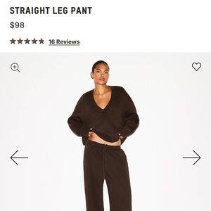 SKIMS Expresso boyfriend Straight Leg Pants